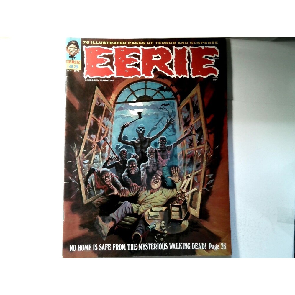 Eerie Issue 43 Nov 1972 Warren Magazine Horror Suspense Comic Vampirella Ad